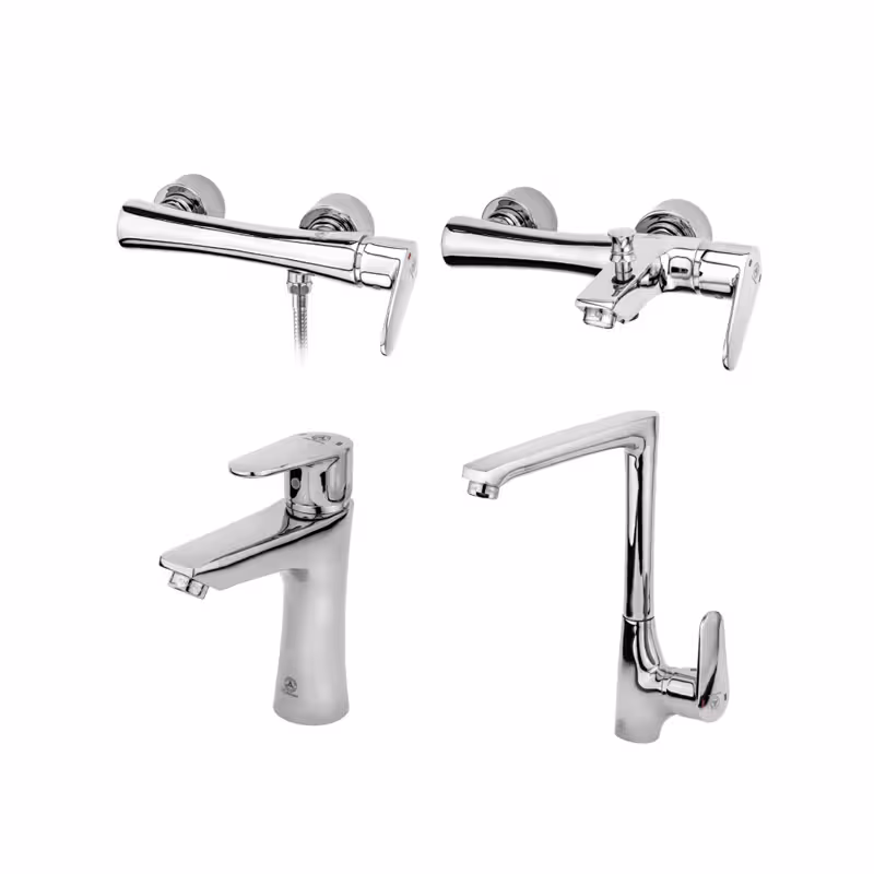 ست شیرآلات چهارتکه قهرمان مدل باران