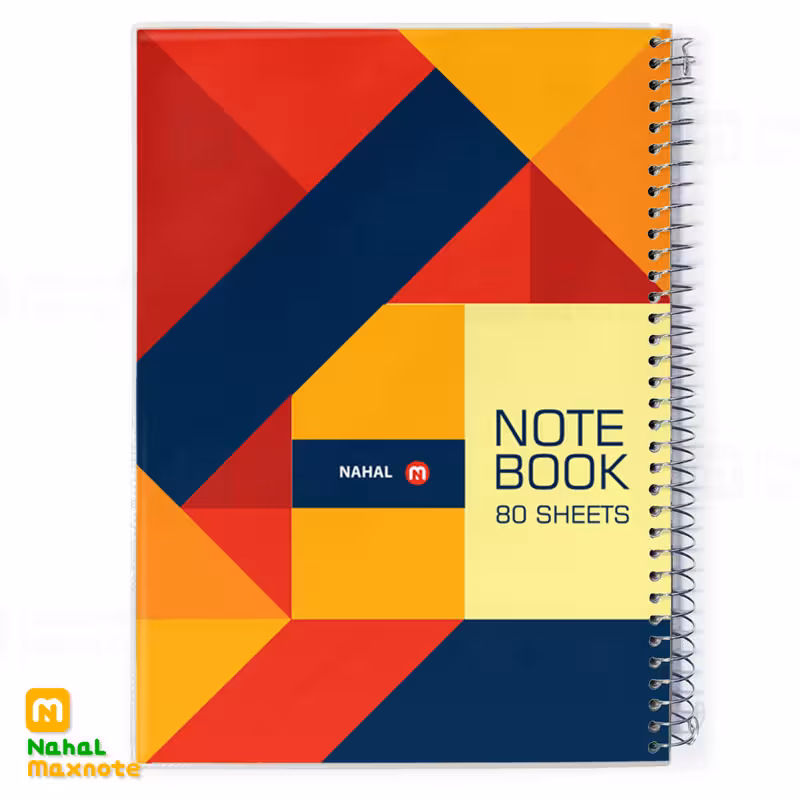 دفتر 80 برگ سیمی طلقی کد 3812.طرح 8