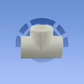 سه راه مساوی تک لایه سفید پلیمری سایز 32