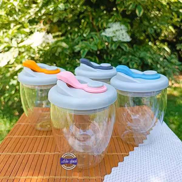 ماگ پیرکس دوجداره درب دار