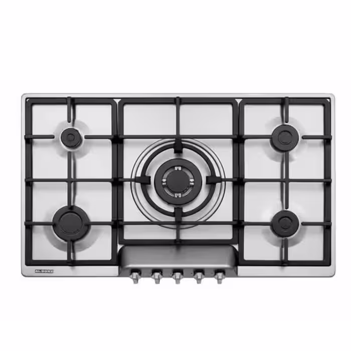 اجاق گاز رومیزی پنج شعله مدل S-5957 استیل البرز