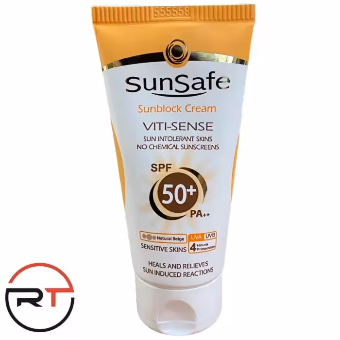 ضد آفتاب بژ طبیعی SPF50 مدل VITI SENSE سان سیف