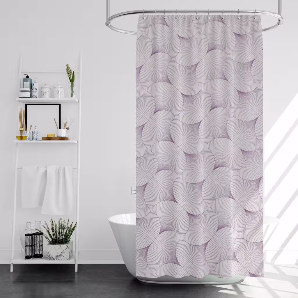 پرده حمام پیسو مدل BZ-71 سایز 180×200 سانتی متر | بنفش | گارانتی اصالت و سلامت فیزیکی کالا