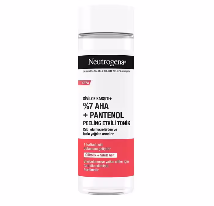تونر لایه بردار نوتروژینا حاوی AHA7% و پانتنول 125میل – Neutrogena