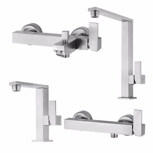 ست کامل شیرآلات کاویان مدل آسا استیل