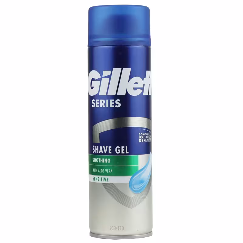 ژل اصلاح مردانه ژیلت پوست حساس مدل Soothing With Aloe Vera