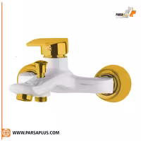 شیر حمام دوان مدل تریفا سفید طلایی