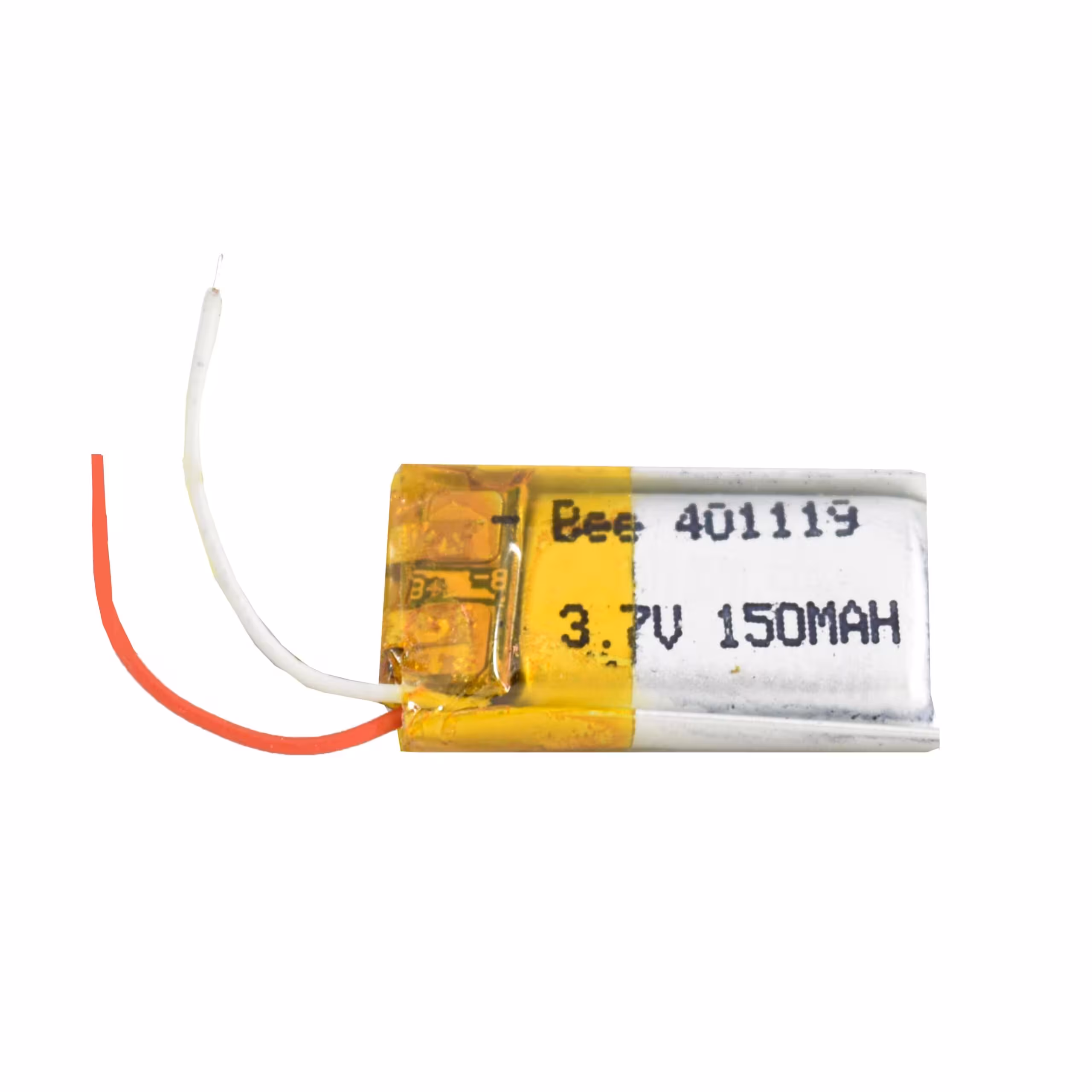 باتری لیتیوم پلیمر 3.7v ظرفیت 150mA ابعاد 401119