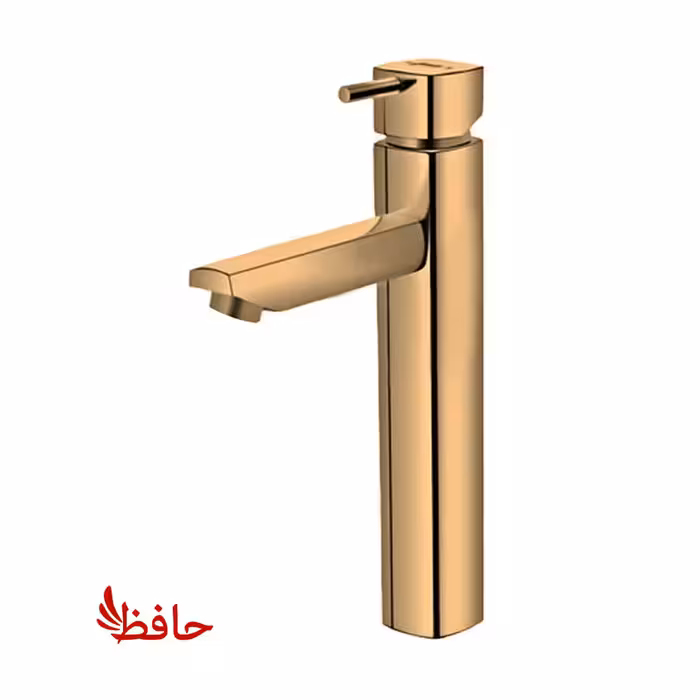 شیر روشویی پایه بلند شودر مدل یونیک طلایی مات