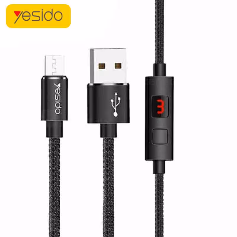 کابل میکرو یو اس بی دارای قطع کن تایمر دار Yesido CA46 Timing Cut Off