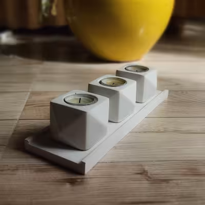 جاشمعی مدل بتنی S_4 بسته 3 عددی به همراه سینی