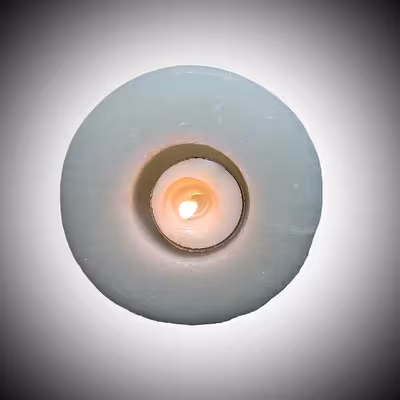 جاشمعی مدل سنگ نمک استوانه ای هلالی پهن کد 03