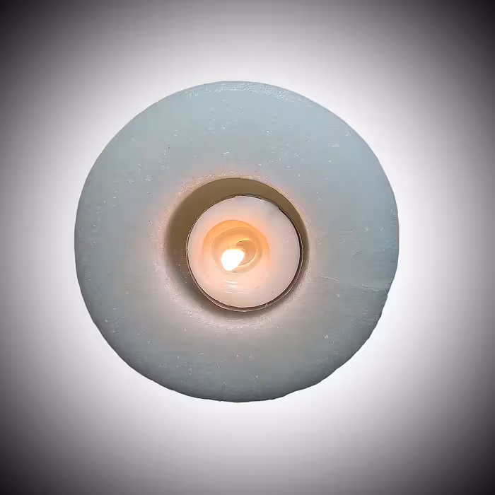 جاشمعی مدل سنگ نمک استوانه ای هلالی پهن کد 03