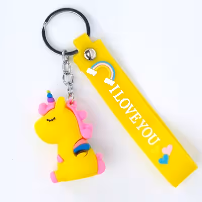 جاکلیدی مدل عروسکی طرح یونیکورن اسب تک شاخ کد 295