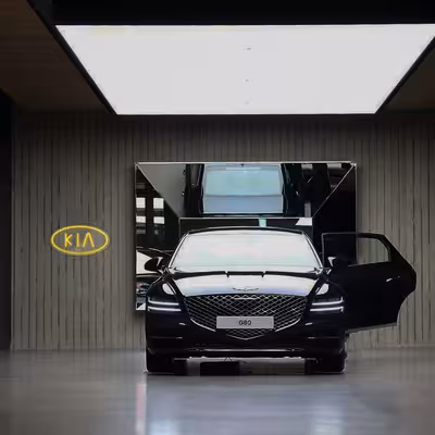 چراغ دیواری نئون دیزاین طرح Kia_YL