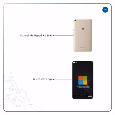 برچسب پوششی ماهوت مدل Microsoft-Logo مناسب برای تبلت هوآوی Mediapad X2 2015