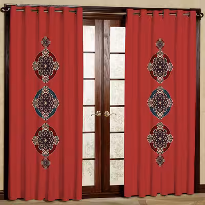 پرده پانچی مدل مخمل کد 5810 سایز 280x140 سانتی متر