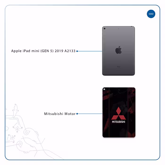 برچسب پوششی ماهوت مدل Mitsubishi Motor مناسب برای تبلت اپل iPad mini (GEN 5) 2019 A2133