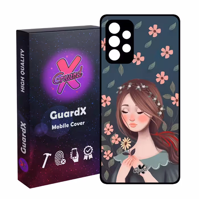 کاور گارد ایکس طرح Girl مدل Glass10332 مناسب برای گوشی موبایل سامسونگ Galaxy A73