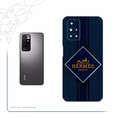 برچسب پوششی ماهوت مدل Hermes-Logo مناسب برای گوشی موبایل شیائومی Redmi 10 Prime