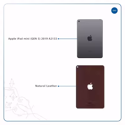 برچسب پوششی ماهوت مدل Natural-Leather مناسب برای تبلت اپل iPad mini (GEN 5) 2019 A2133