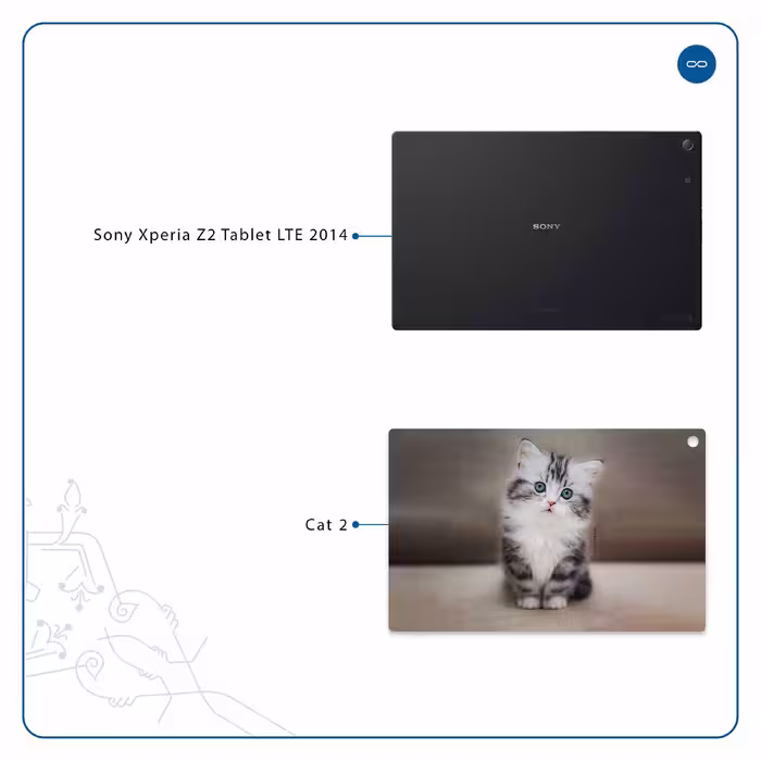 برچسب پوششی ماهوت مدل Cat-2 مناسب برای تبلت سونی Xperia Z2 Tablet LTE 2014