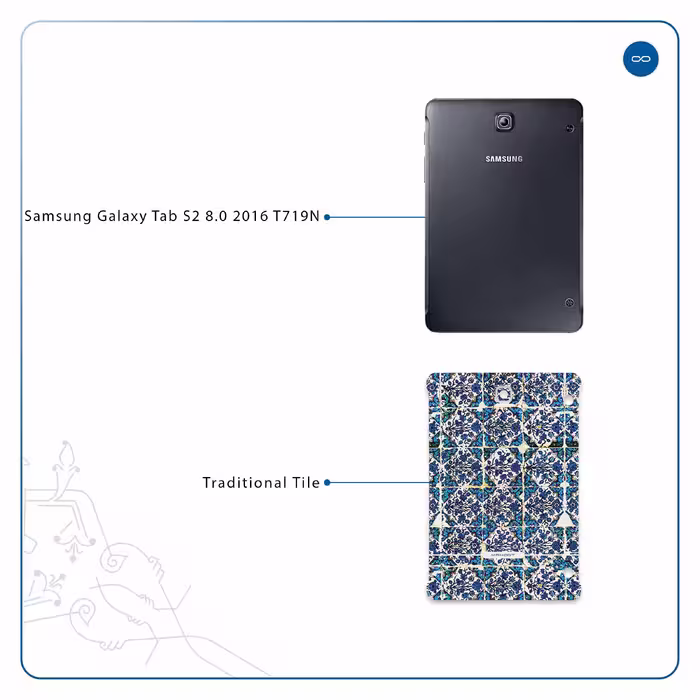 برچسب پوششی ماهوت مدل Iran-Tile1 مناسب برای تبلت سامسونگ Galaxy Tab S2 8.0 2016 T719N