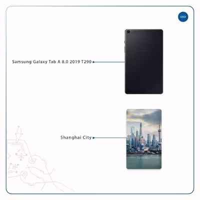 برچسب پوششی ماهوت مدل Shanghai City مناسب برای تبلت سامسونگ Galaxy Tab A 8.0 2019 T290