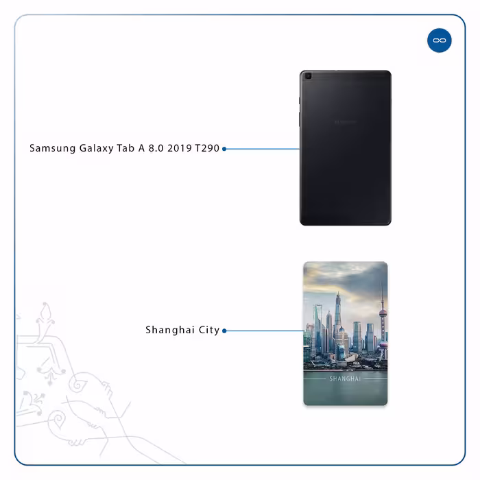 برچسب پوششی ماهوت مدل Shanghai City مناسب برای تبلت سامسونگ Galaxy Tab A 8.0 2019 T290