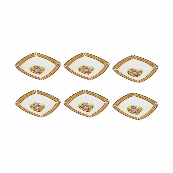 بشقاب خورش خوری شرکت صنایع چینی تقدیس مدل کنتسی tgh 21 بسته 6 عددی