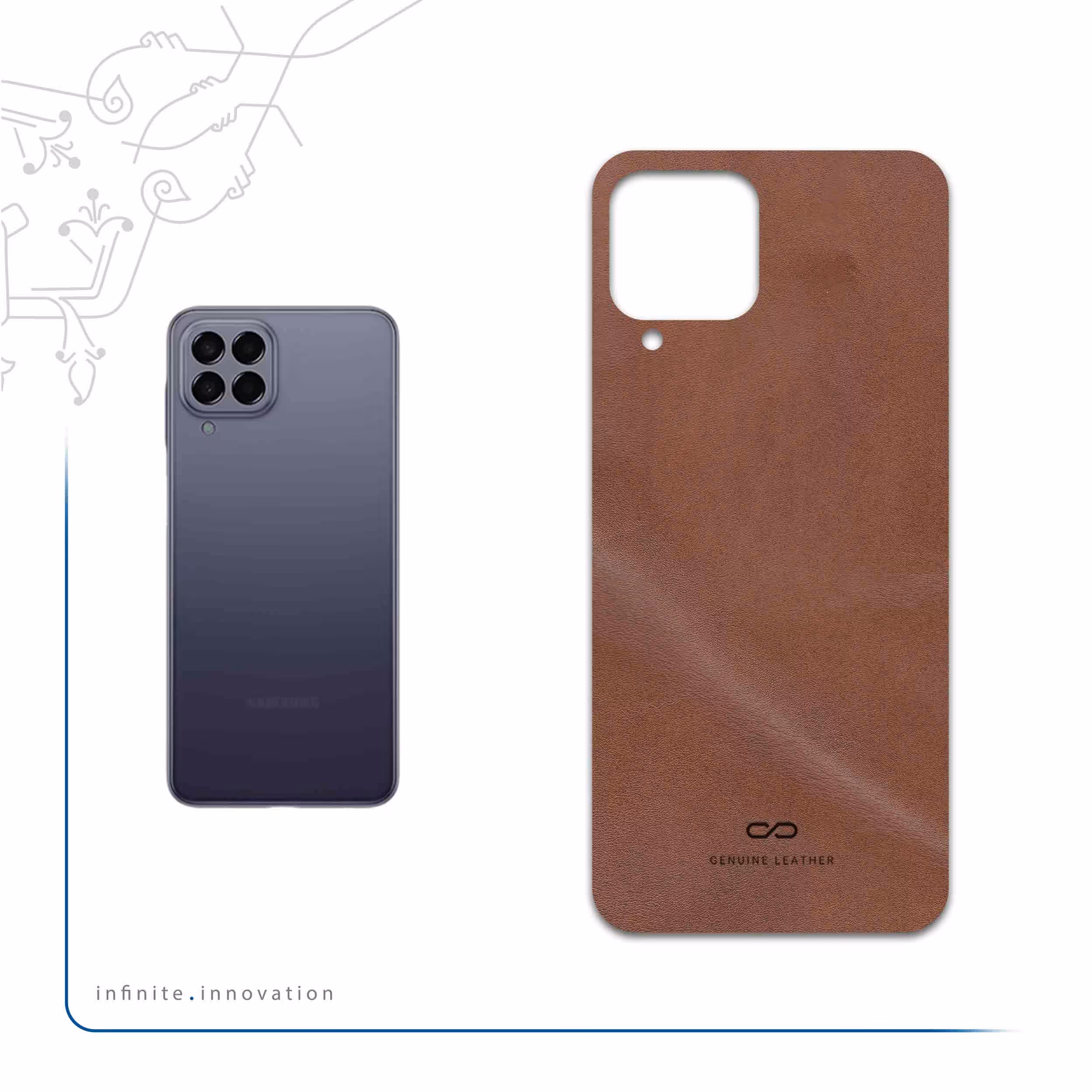 برچسب پوششی ماهوت مدل Matte-Natural-Leather مناسب برای گوشی موبایل سامسونگ Galaxy M33