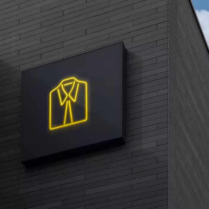 چراغ دیواری نئون دیزاین طرح Men-Clothes_YL
