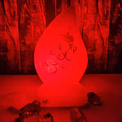 آباژور سنگ نمک مدل بته جقه آیه دار کد 01