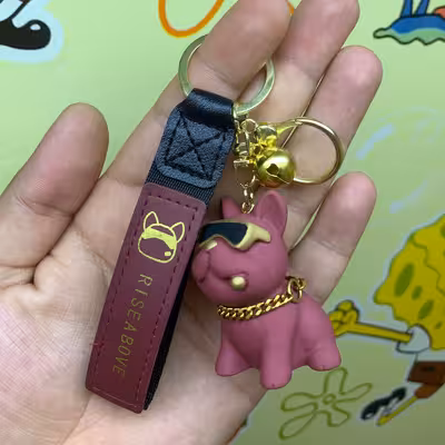 جاکلیدی مدل سیلیکونی طرح سگ بولداگ بازیگوش