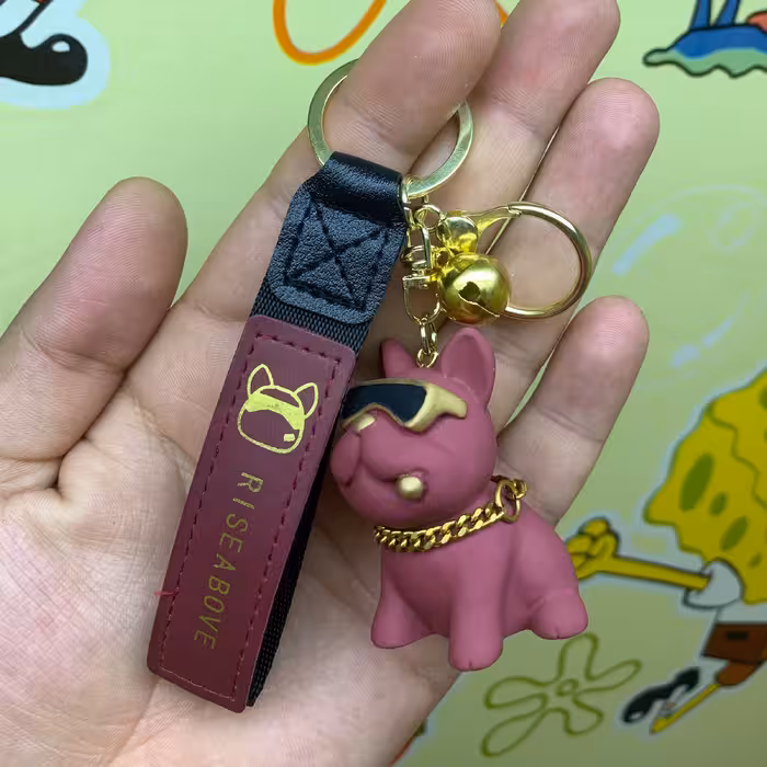 جاکلیدی مدل سیلیکونی طرح سگ بولداگ بازیگوش