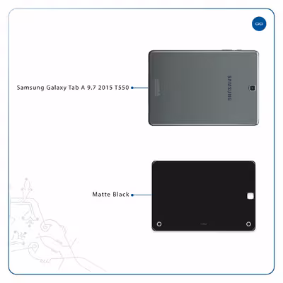برچسب پوششی ماهوت مدل Matte-Black مناسب برای تبلت سامسونگ Galaxy Tab A 9.7 2015 T550