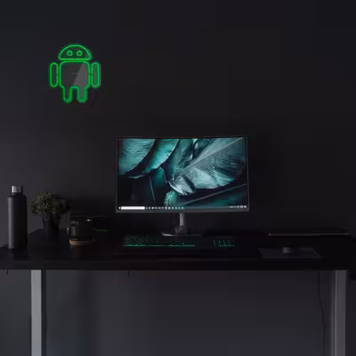 چراغ دیواری نئون دیزاین مدل Android-Logo_GR