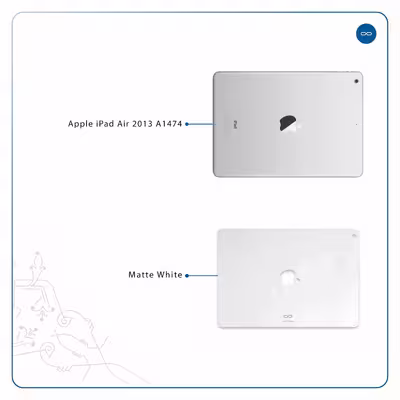 برچسب پوششی ماهوت مدل Matte-White مناسب برای تبلت اپل iPad Air 2013 A1474