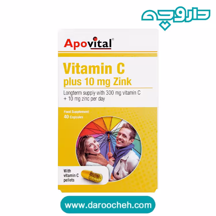 کپسول ویتامین C و زینک آپوویتال 40 عدد