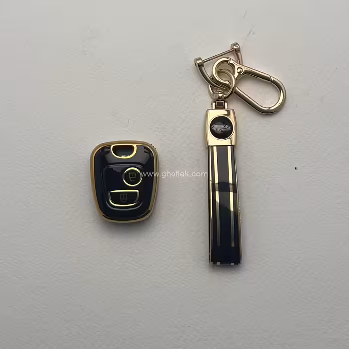 کاور ریموت پژو 206 و 207 و رانا و پارس مدل 96 به بالا طرح براق با بند ست