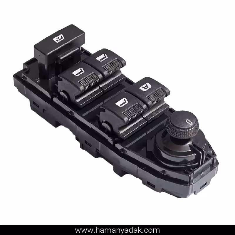 کلید شیشه بالابر جلو چپ مالتی پلکس سمند برند هیرکان