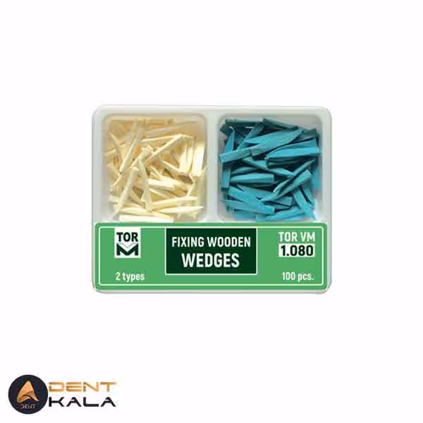 وج چوبی آناتومیک دو رنگ 100 عددی TORVM کد 1.080