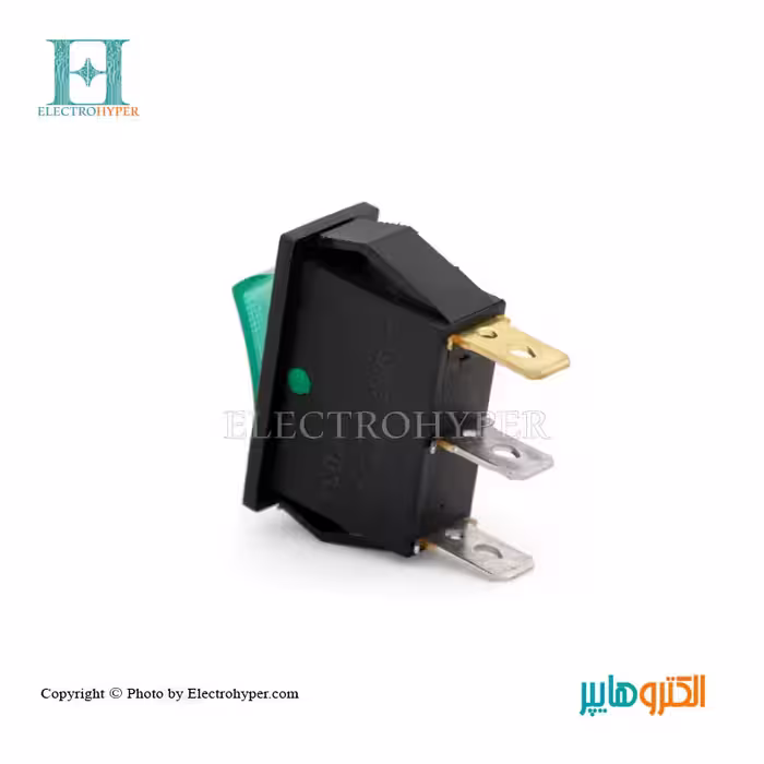 کلید راکر چراغدار مستطیل