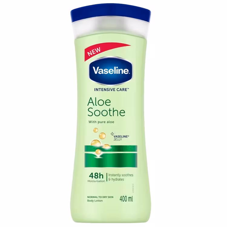 لوسیون بدن وازلین رایحه آلوئه ورا حجم 400ml