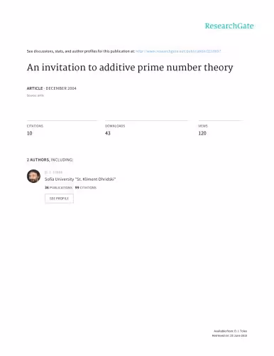 خرید و دانلود نسخه کامل کتاب An invitation to additive prime number theory
