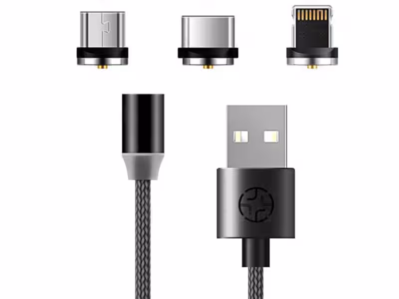 کابل آهنربایی سه سر Yesido CA11 Magentic Charger Cable 1.1m