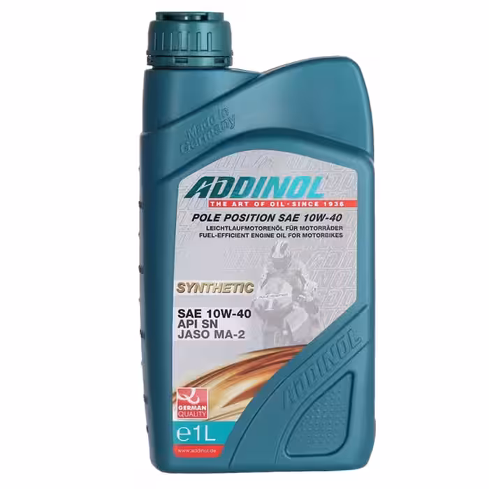 روغن موتور ادینول JASO MA2 مدل ALG Pole Position SN حجم 1 لیتر (10w-40)