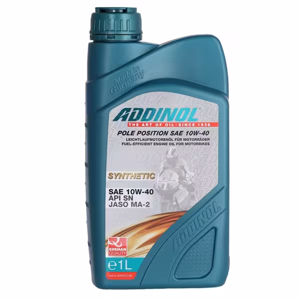 روغن موتور ادینول JASO MA2 مدل ALG Pole Position SN حجم 1 لیتر (10w-40)