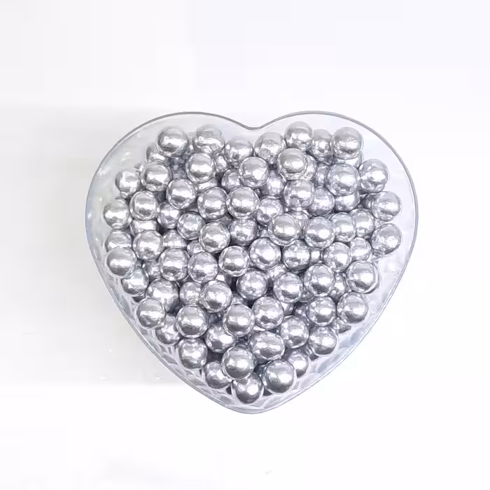 مروارید خوراکی تزئینی رنگ نقره ای سایز سه