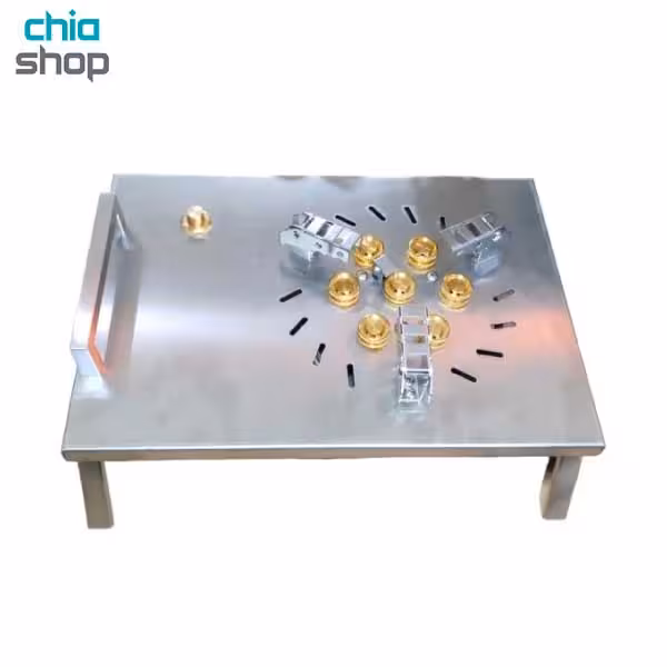 اجاق گاز 7 شعله کمپینگ مدل صفحه‌ای استیل